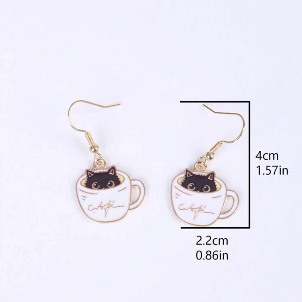 Black Cat Earrings - Picture 3 of 3
